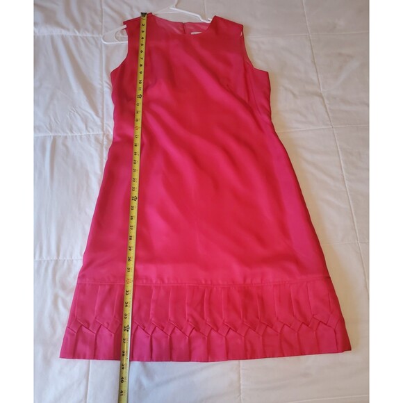 Peter Nygard Dress Womens Size 10 Pink Silk Sleeveless Decorated Hem Chic Party - Picture 7 of 8